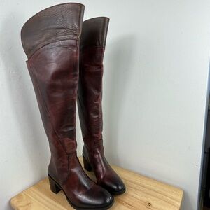 Stelle Monelle Leather Over the Knee Boots Sz 38